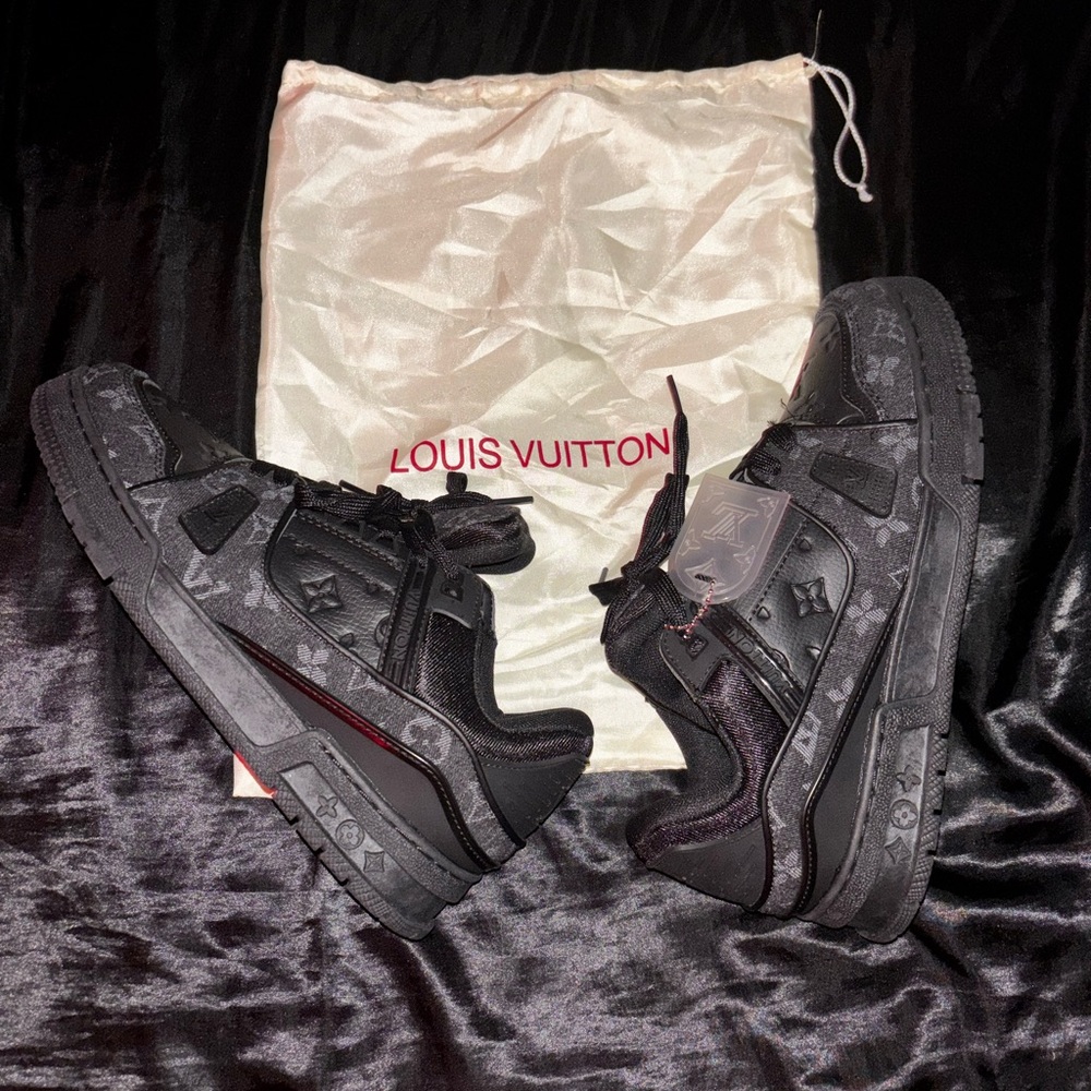 Louis Vuitton Black Monogram Sneakers